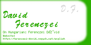 david ferenczei business card